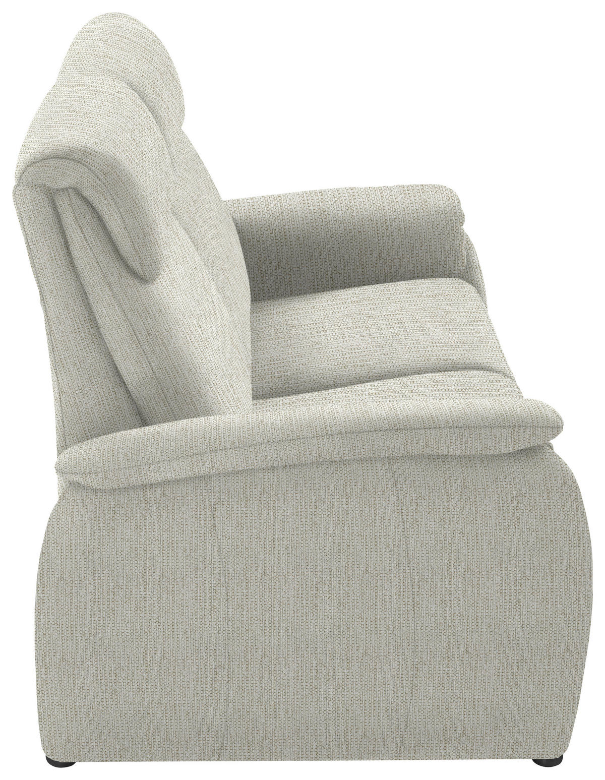 2,5-SITZER in Flachgewebe Naturfarben  - Schwarz/Naturfarben, KONVENTIONELL, Textil/Metall (178/107/97cm) - Pure Home Comfort
