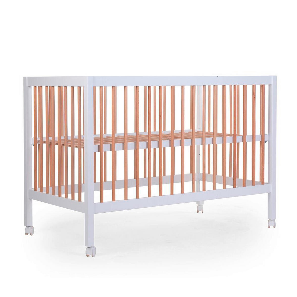 GITTERBETT    - Weiß/Baltimorefarben, Basics, Holz (122/74/120cm) - Childhome