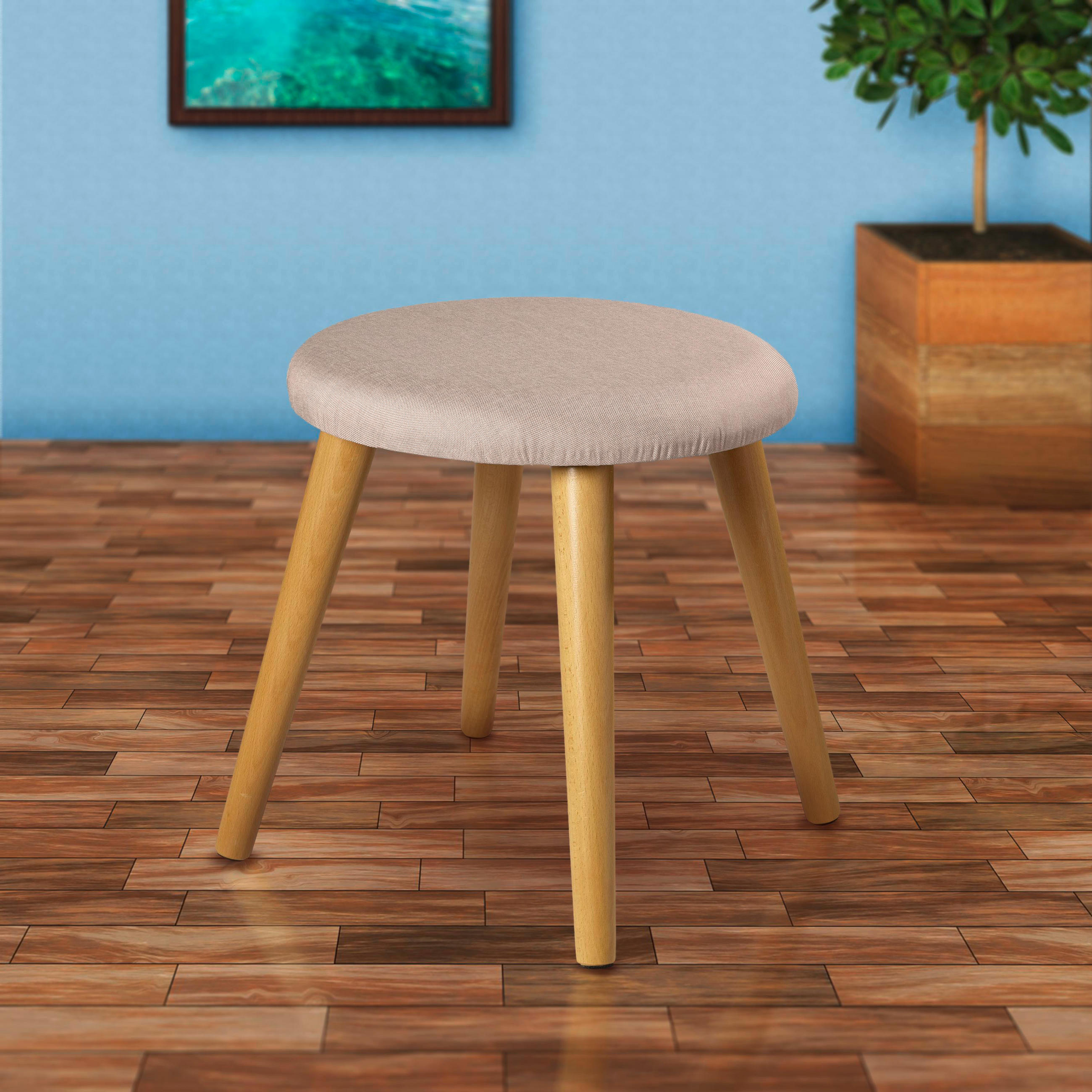 HOCKER Struktur Creme  - Creme, Design, Holz/Textil (40/42/40cm) - Echtwerk
