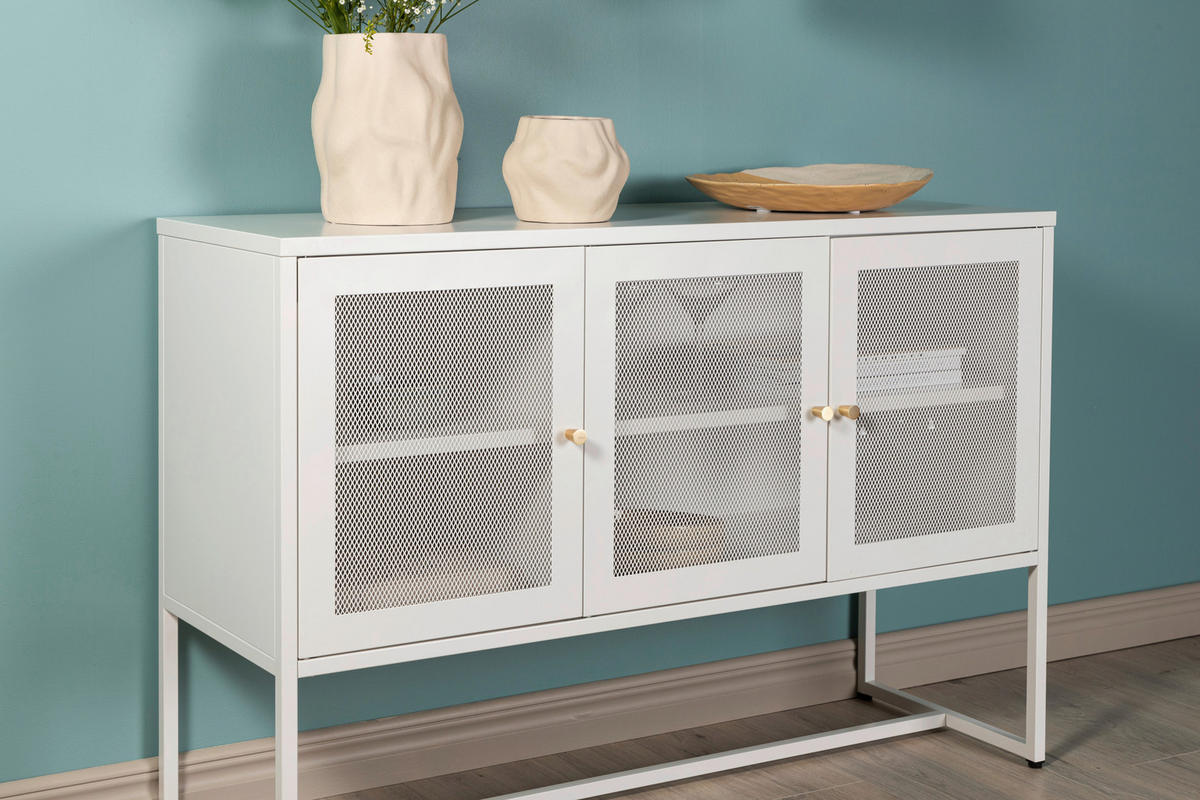SIDEBOARD  in 120/80/40 cm  - Weiß, Design, Metall (120/80/40cm) - Livetastic