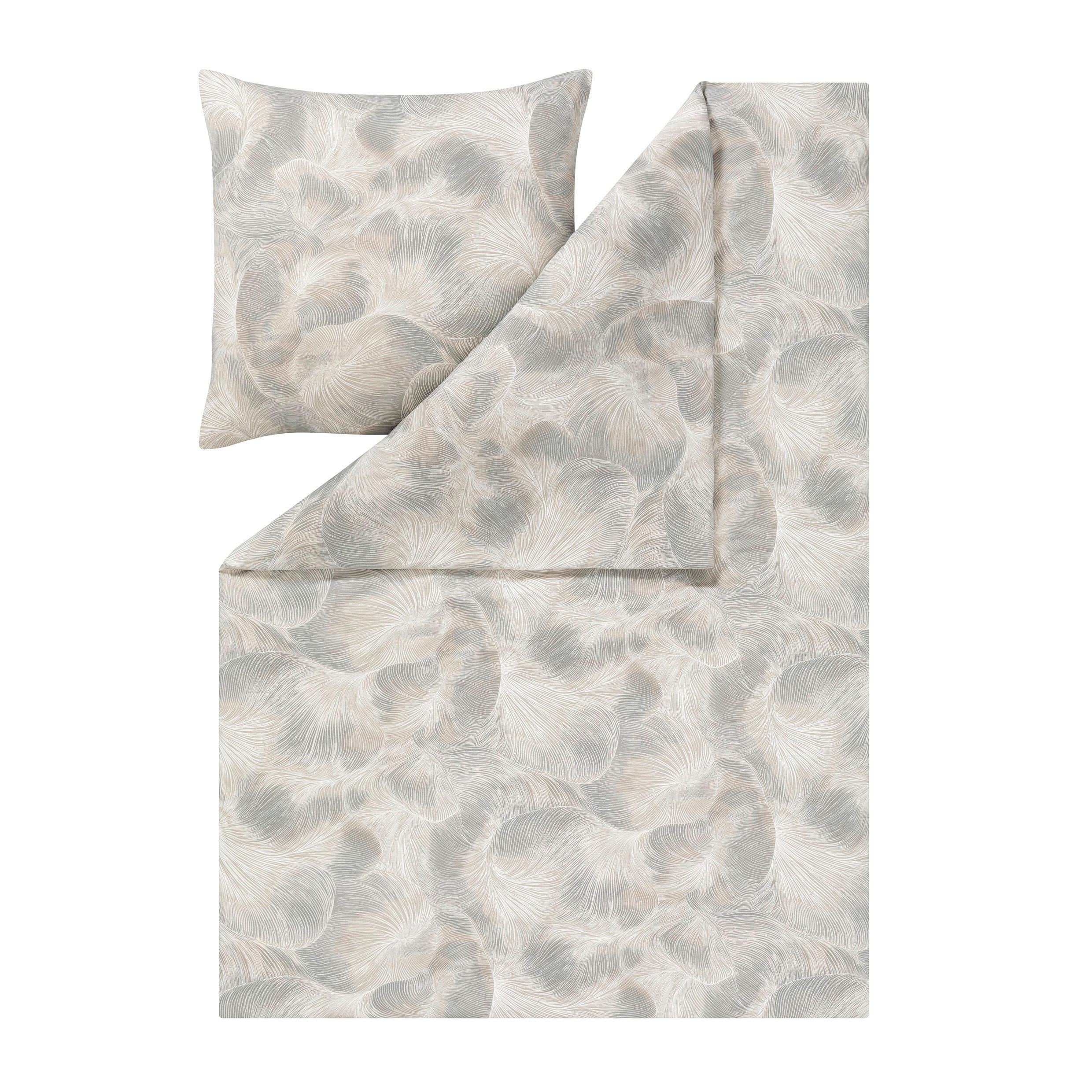 BETTWÄSCHE 2-teilig Marco Interlock-Jersey 155/220 cm  - Grau, Design, Textil (155/220cm) - Estella