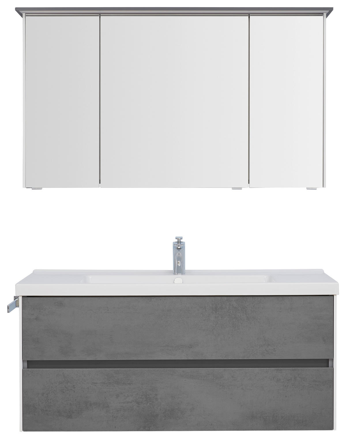 KOPALNICA  bela, temno siva  - temno siva/bela, Design, steklo/leseni material (121cm) - Dieter Knoll