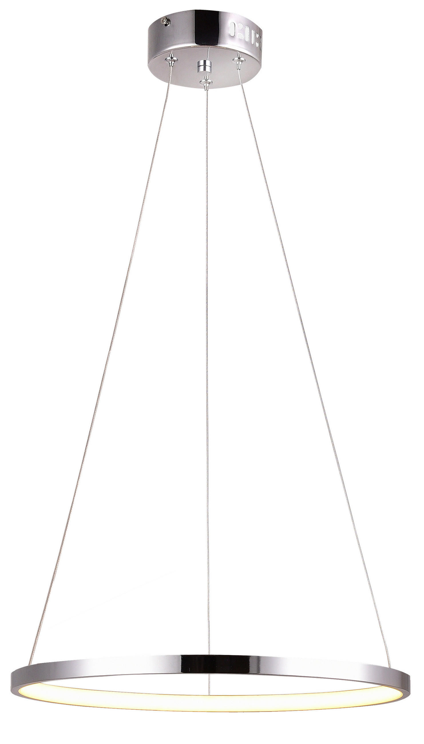 LED-PENDELLEUCHTE Lune 40/40/100 cm   - Chromfarben, Design, Metall (40/40/100cm)