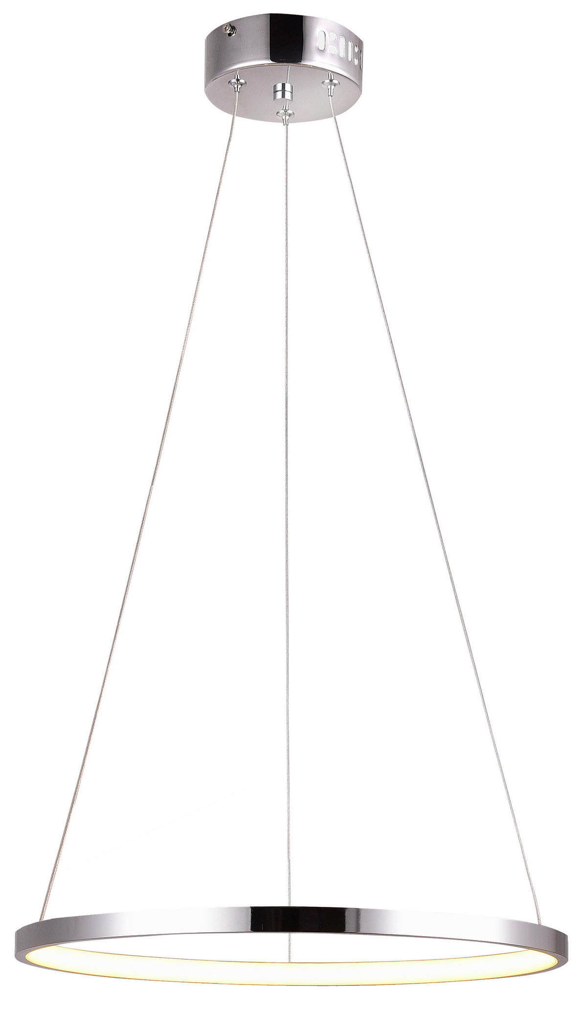 LED-PENDELLEUCHTE Lune 40/40/100 cm   - Chromfarben, Design, Metall (40/40/100cm)
