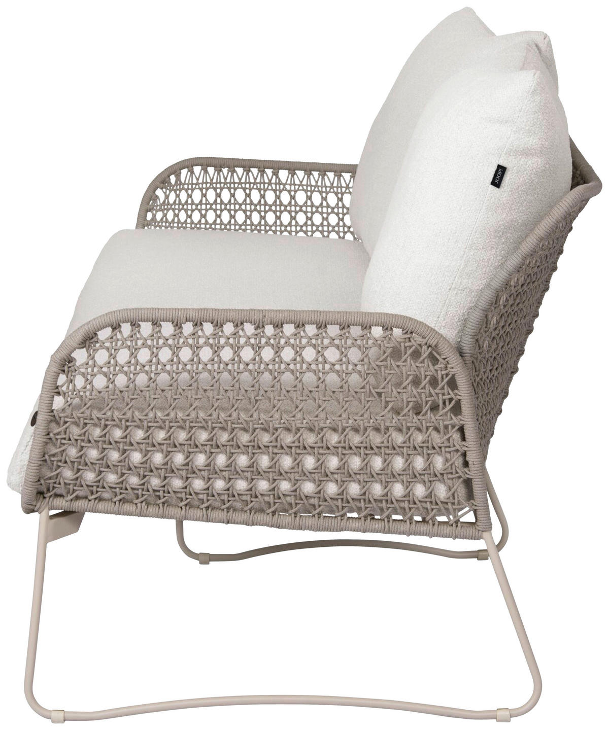LOUNGESOFA 163/80/81,5 cm Edelstahl  - Creme/Naturfarben, Basics, Textil/Metall (163/80/81,5cm) - Joop!