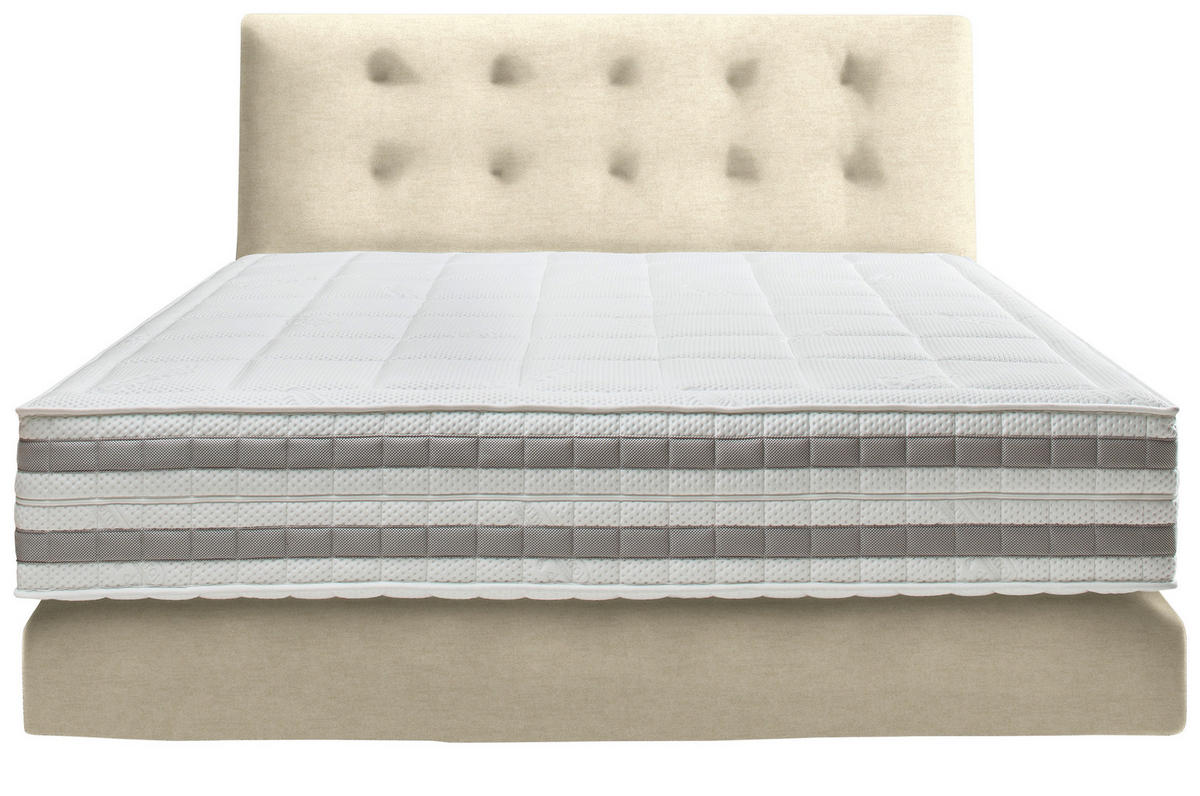 BOXSPRINGBETT 160/200 cm  in Beige  - Beige, KONVENTIONELL, Holz/Textil (160/200cm) - Dieter Knoll