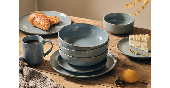 KOMBISERVICE Marbella 20-teilig  - Blau, Trend, Keramik - Novel