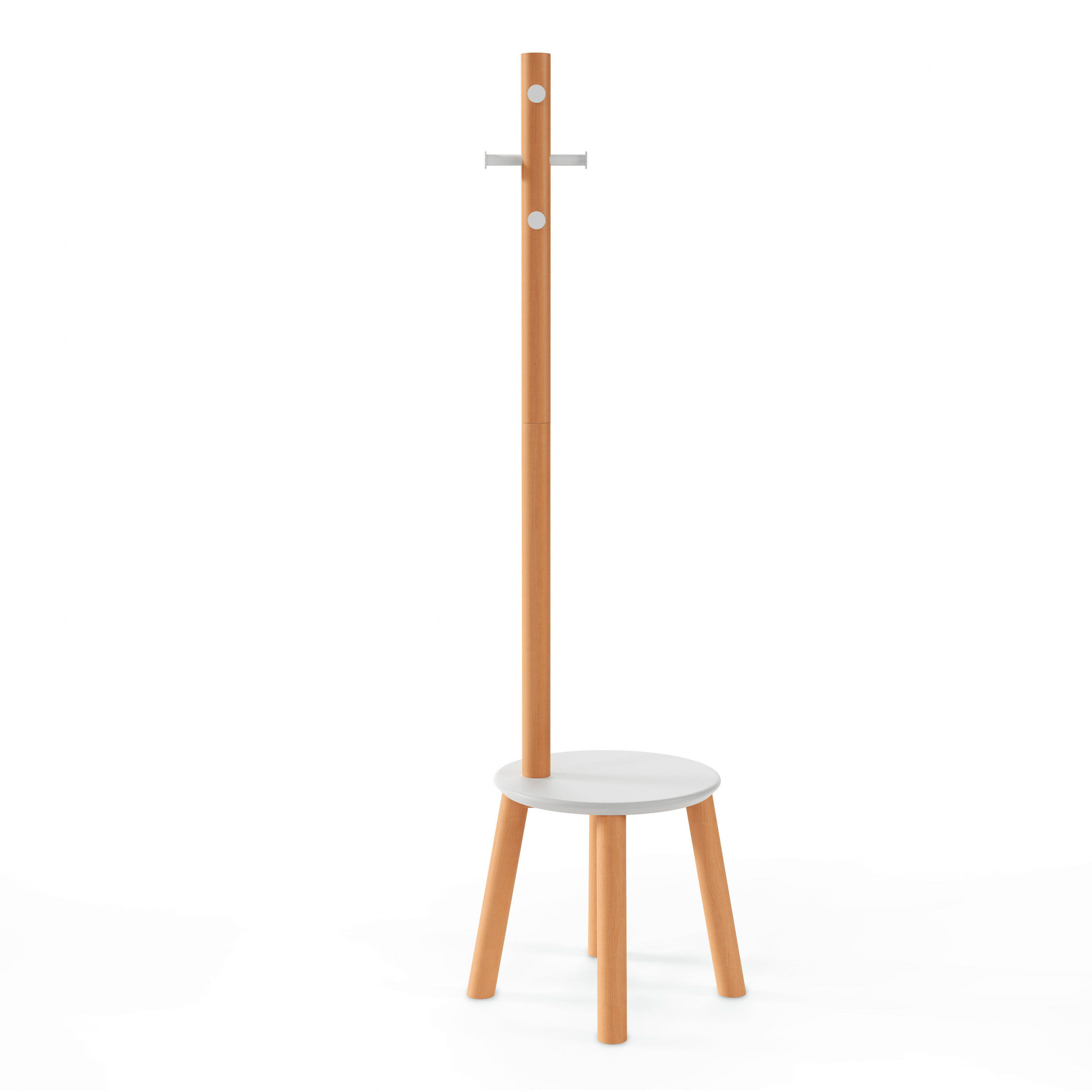 GARDEROBNI PANEL - bela/barve bukve, Basics, kovina/les (50/165/50cm) - Umbra