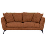 2-SITZER-SOFA in Chenille Braun  - Schwarz/Braun, KONVENTIONELL, Textil/Metall (190/70/98cm) - Carryhome