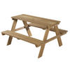 KINDER-GARTENSET Holz  - Teakfarben, Basics, Holz (89/50/84,5cm) - Roba