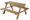 KINDERSITZGRUPPE roba Outdoor + Teakfarben  - Teakfarben, Basics, Holz (89/50/84,5cm) - Roba