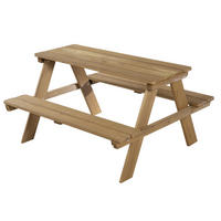 KINDER-GARTENSET Holz  - Teakfarben, Basics, Holz (89/50/84,5cm) - Roba