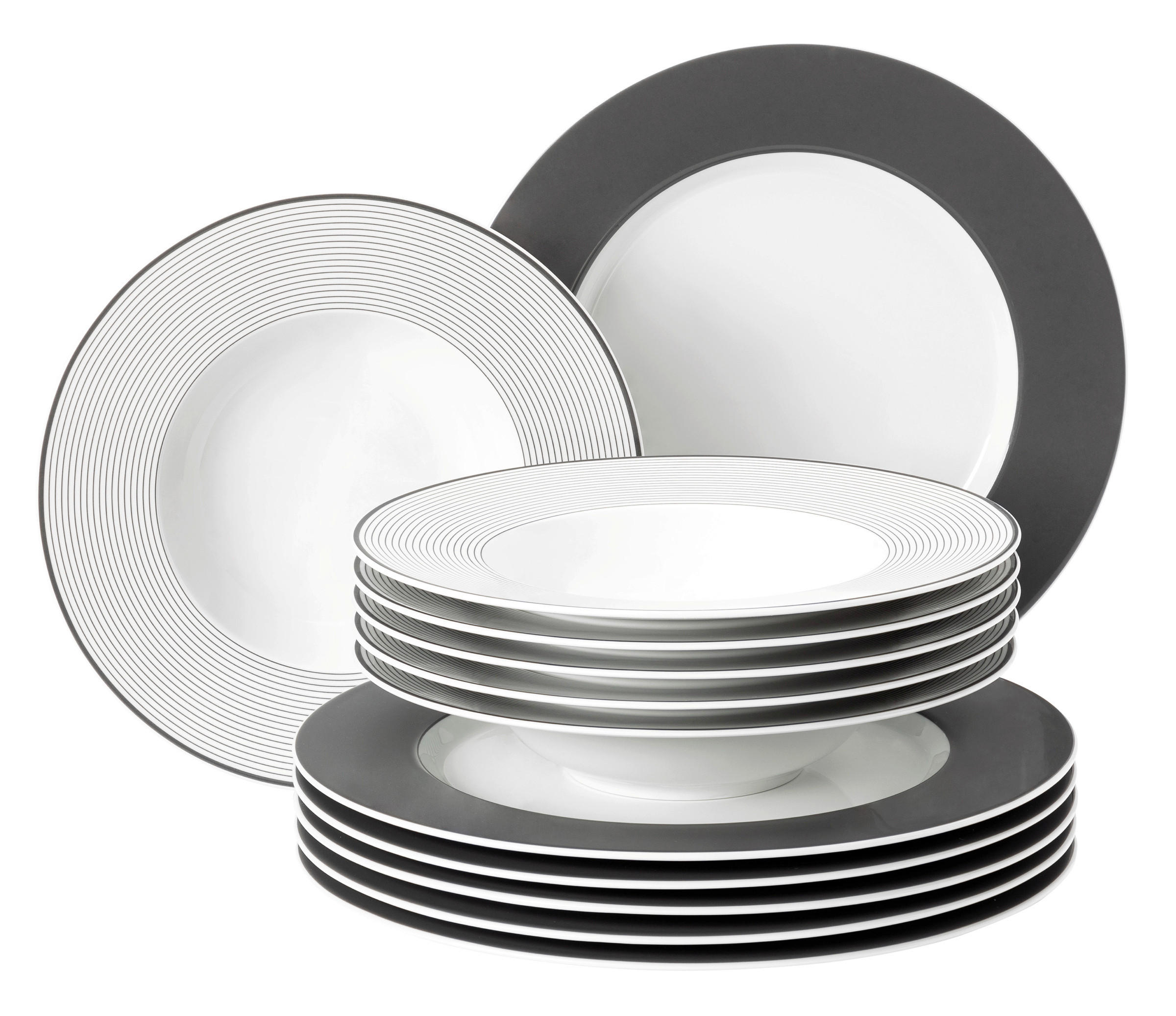 TAFELSERVICE No Limits 12-teilig  - Basics, Keramik - Seltmann Weiden