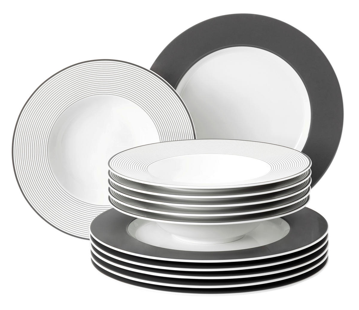 TAFELSERVICE No Limits 12-teilig  - Basics, Keramik - Seltmann Weiden
