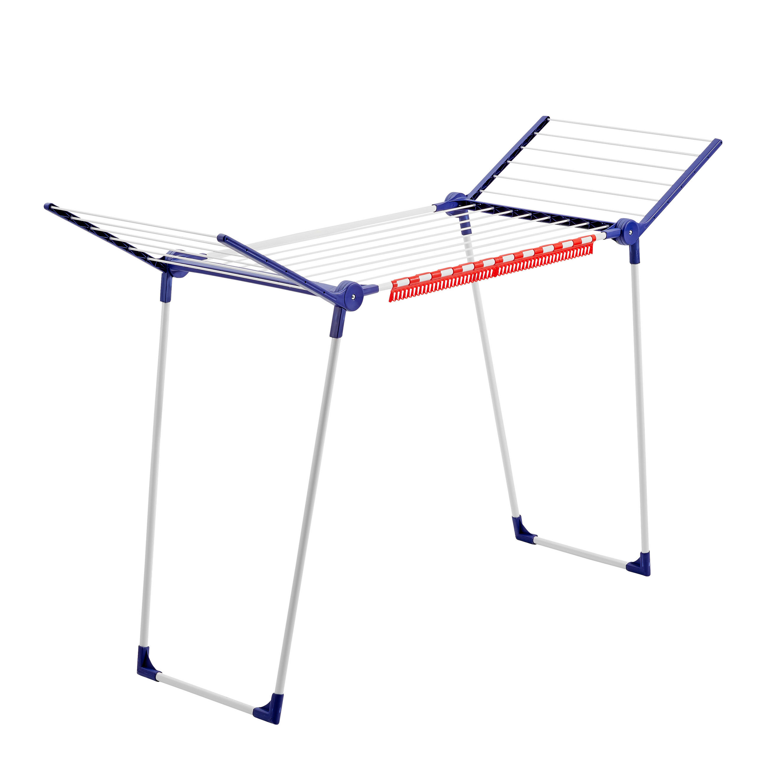 STANDTROCKNER PEGASUS 150 SOLID SLIM 157/55/87 cm  - Blau/Weiß, Basics, Kunststoff/Metall (157/55/87cm) - Leifheit