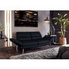 2-SITZER-SOFA Echtleder Dunkelblau  - Chromfarben/Dunkelblau, Design, Leder/Metall (178-226/82/96-177cm) - Dieter Knoll