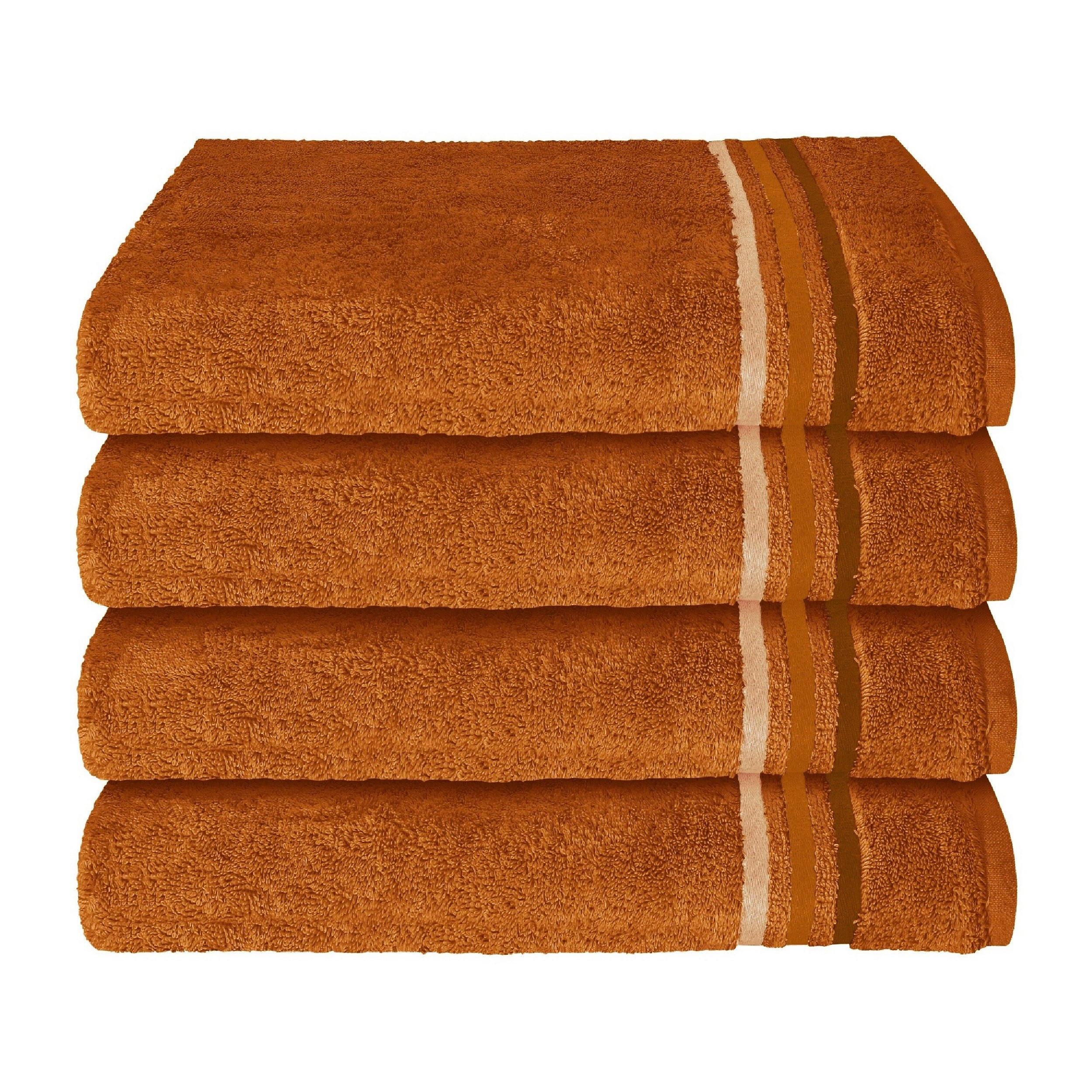 HANDTUCHSET Terracotta 4-teilig  - Terracotta, Basics, Textil (50/100cm)