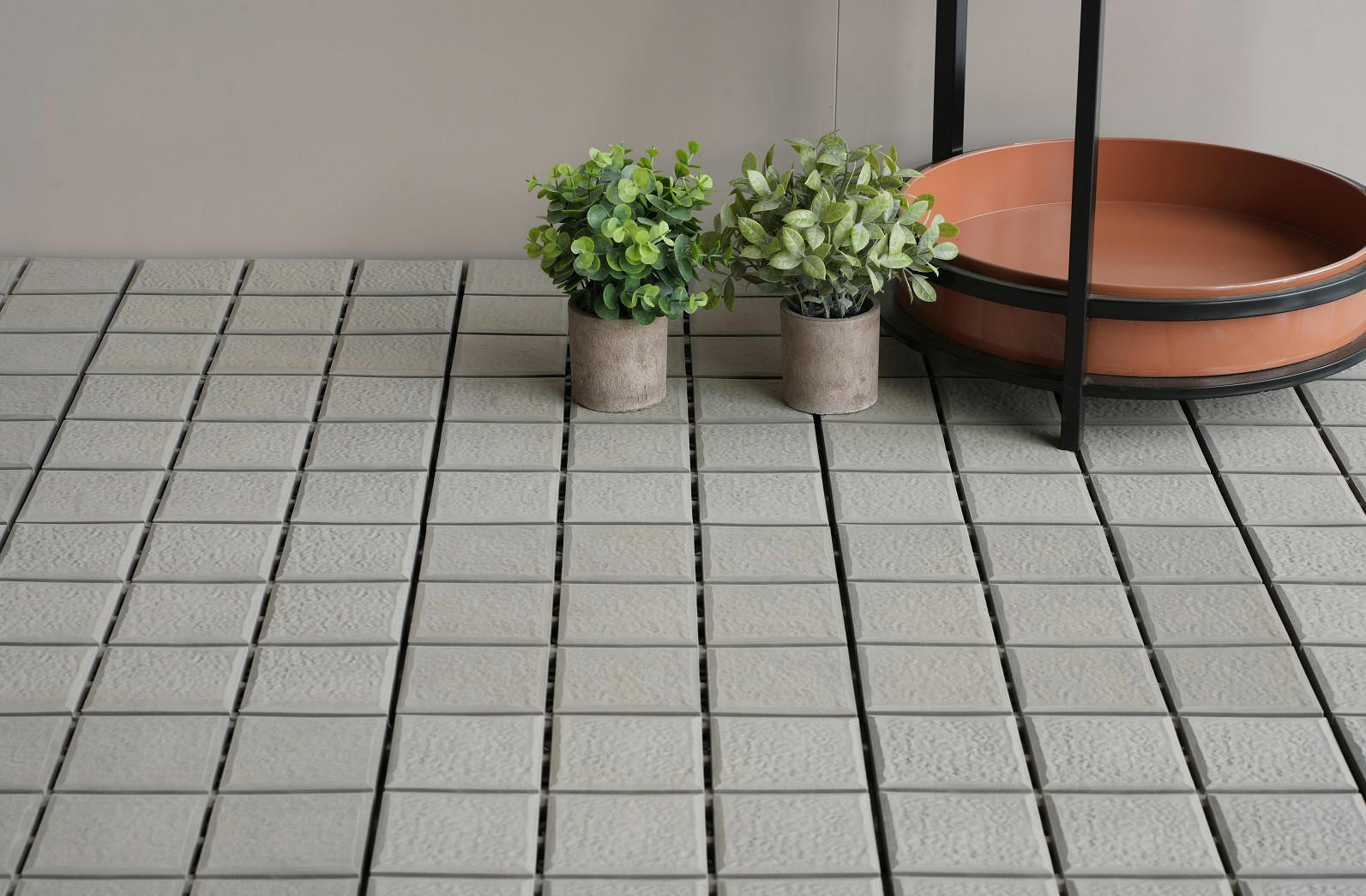 TERRASSENFLIESE Weiß  - Weiß, KONVENTIONELL, Holzwerkstoff/Kunststoff (30/30/2,4cm) - Ambia Garden