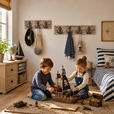 WANDGARDEROBE  in Tanne massiv Braun  - Braun, Design, Holz (50/14/7cm) - Carryhome
