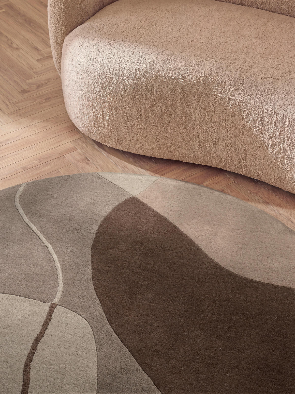 WOLLTEPPICH 200 cm Kollektion 1876 Muse Braun, Creme  - Creme/Braun, Basics, Textil (200cm) - Villeroy & Boch