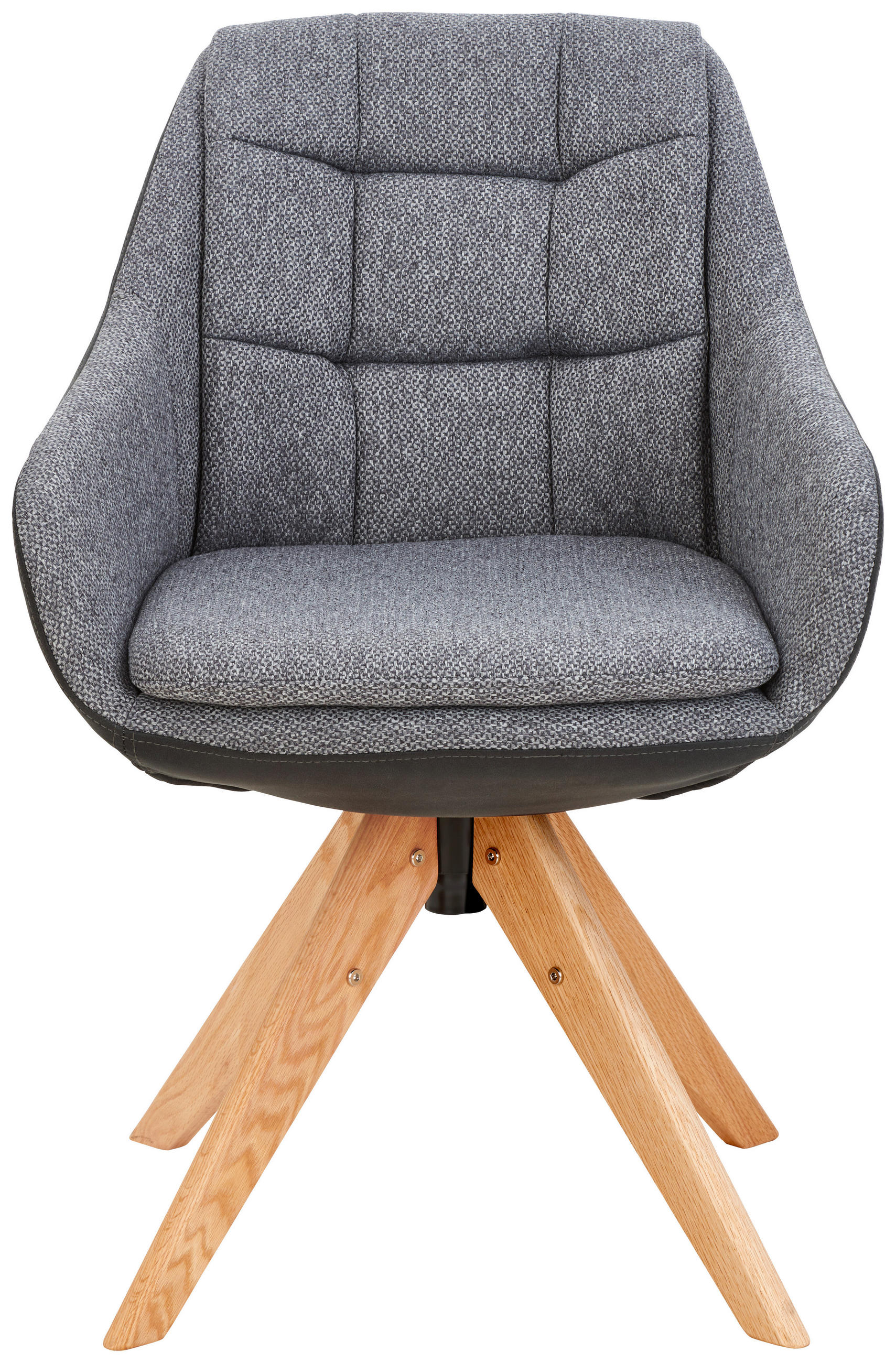 ARMLEHNSTUHL  in Webstoff, Mikrofaser  - Eichefarben/Anthrazit, KONVENTIONELL, Holz/Textil (57/83,5/60cm) - Landscape