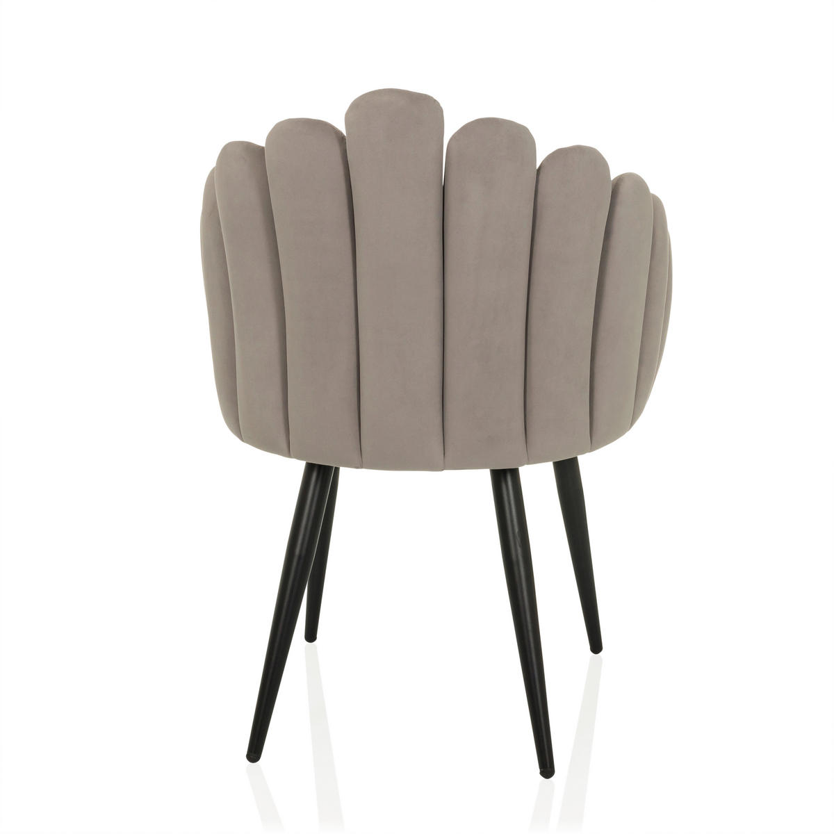 STOL MED ARMSTÖD sammet  - grå, Modern, metall/textil (63/84/56cm) - MID.YOU