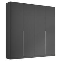 DREHTÜRENSCHRANK Grau  - Alufarben/Grau, Modern, Holzwerkstoff/Metall (181/229/54cm) - Rauch Möbel