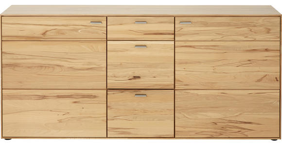 SIDEBOARD 183/84/41 cm  - Edelstahlfarben/Buchefarben, Natur, Holz/Kunststoff (183/84/41cm) - Valnatura