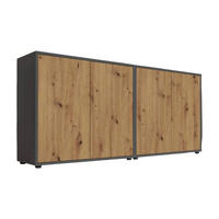 SIDEBOARD Mailand Set 2  in 158/73/33 cm  - Anthrazit/Schwarz, MODERN, Holzwerkstoff/Kunststoff (158/73/33cm) - MID.YOU