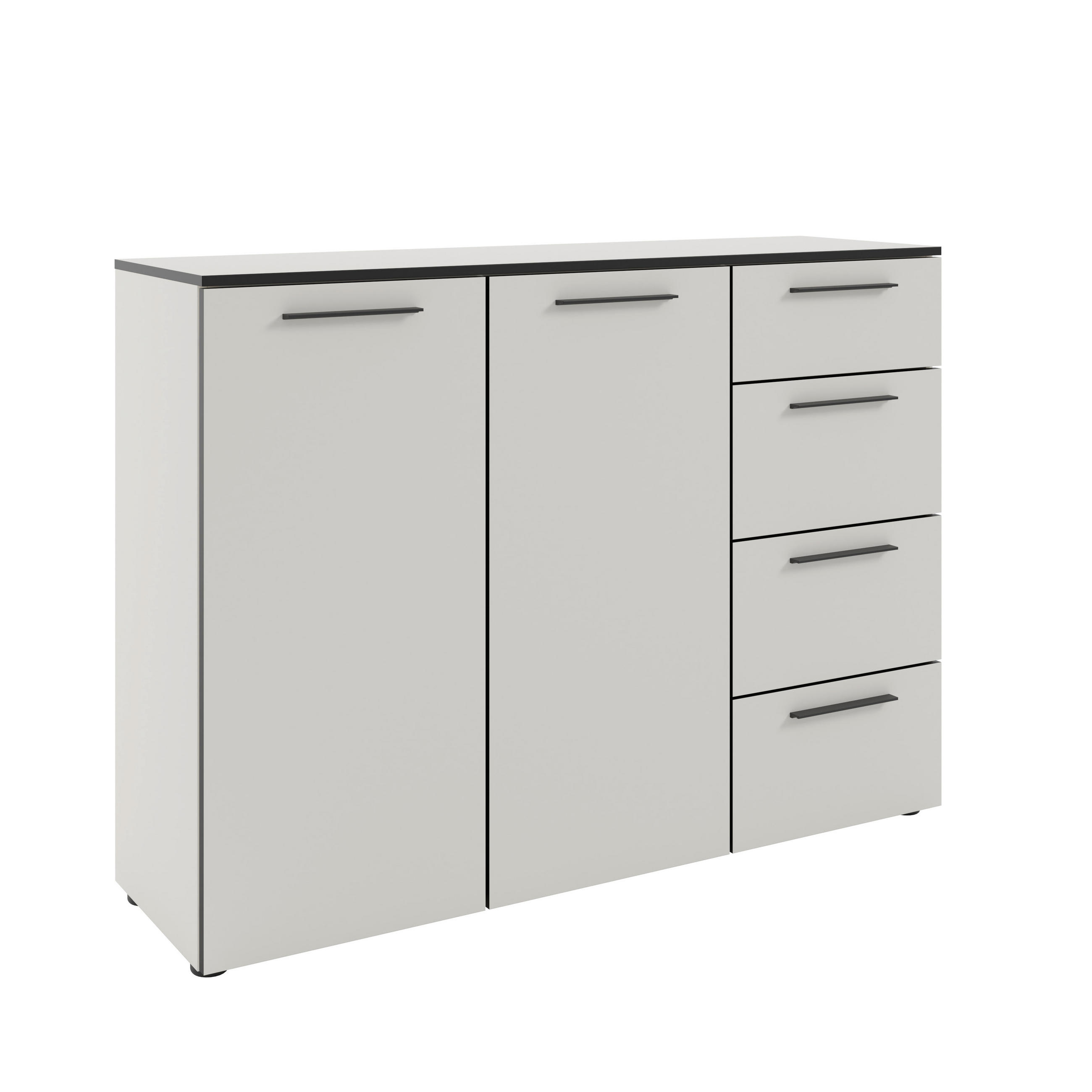 SIDEBOARD Soul  in 135/99,8/40 cm  - Schwarz/Weiß, MODERN, Holzwerkstoff/Kunststoff (135/99,8/40cm)