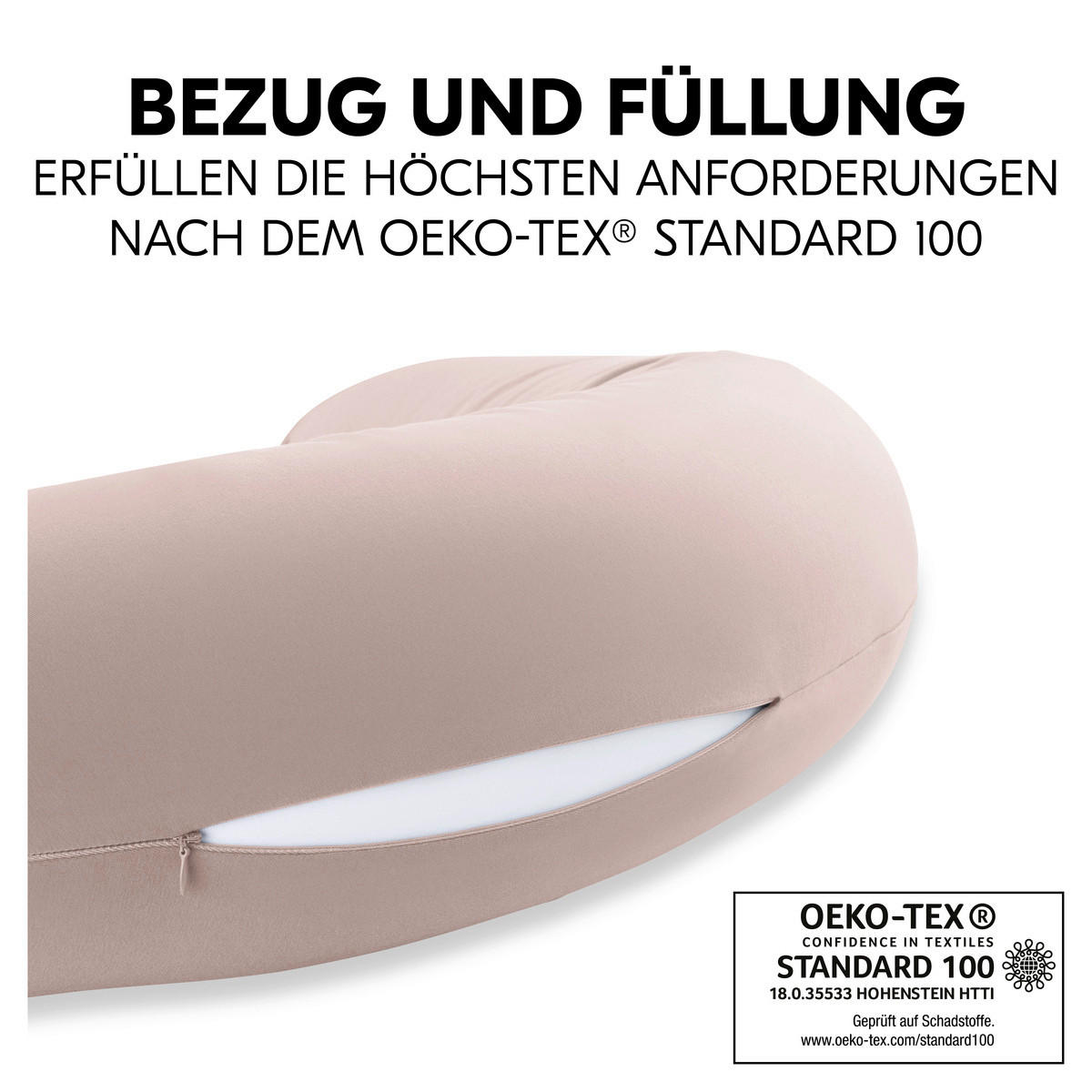STILLKISSEN 190 cm NURSE N CARE   - Altrosa, Basics, Textil (190cm) - Hauck