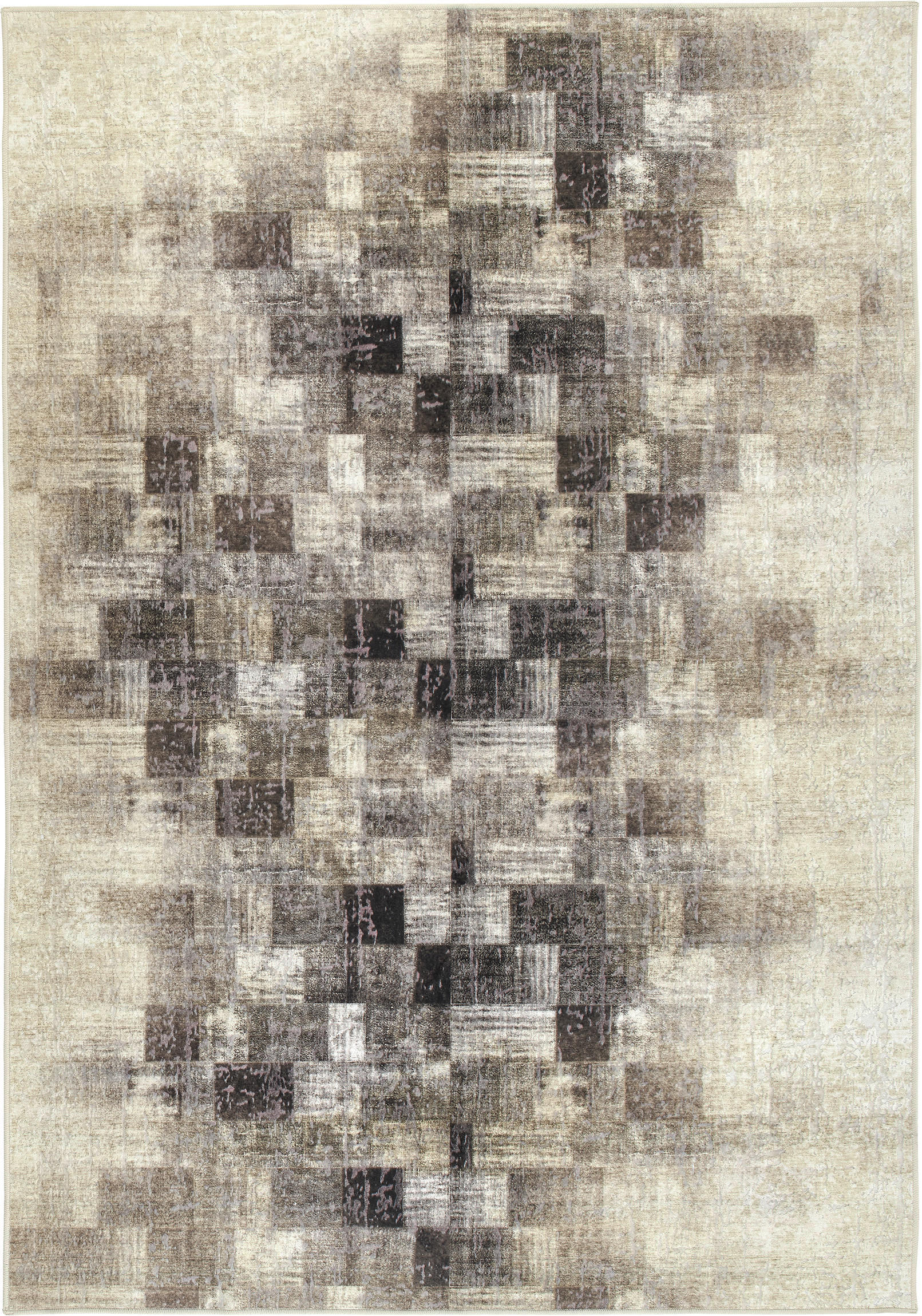 VINTAGE-TEPPICH 160/230 cm ONDEA MARTIN, waschbar Anthrazit, Creme, Taupe rechteckig  - Taupe/Anthrazit, Design, Kunststoff/Textil (160/230cm) - Lindorug