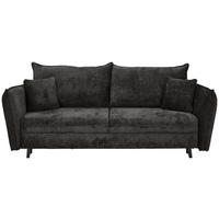 BÄDDSOFFA i chenille antracit  - svart/antracit, Klassisk, trä/textil (238/99/108cm) - MID.YOU