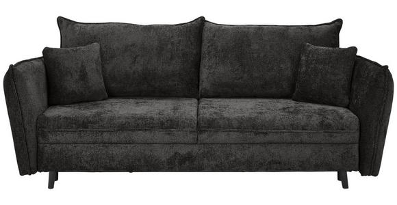 SCHLAFSOFA mit Liegefunktion, Schlafen auf Sitzhöhe, Rücken echt Chenille Anthrazit - Anthrazit/Schwarz, KONVENTIONELL, Holz/Textil (238/99/108cm) - Carryhome