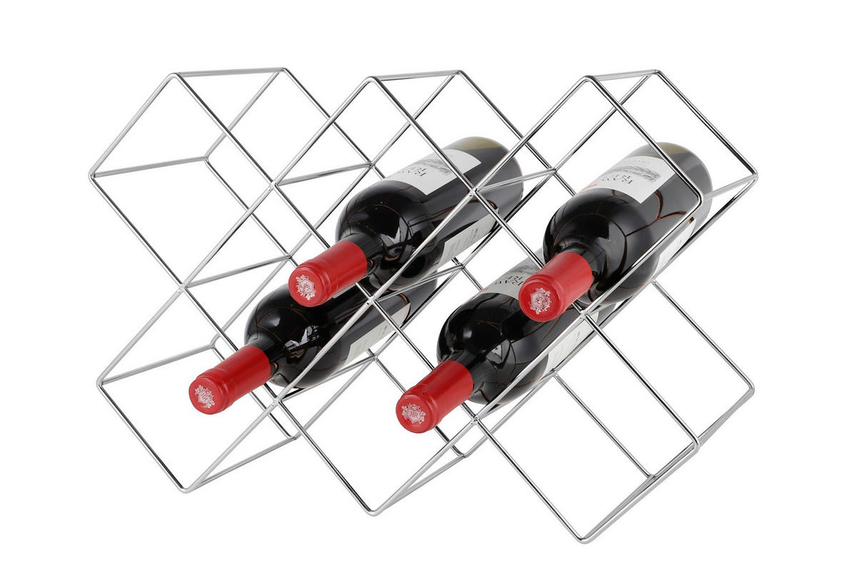 WEINREGAL  46/16,6/31 cm  - Silberfarben, Basics, Metall (46/16,6/31cm) - Echtwerk