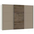 SCHWEBETÜRENSCHRANK 3-türig Eiche furniert Creme, Eichefarben, Hellbraun - Hellbraun/Eichefarben, Design, Glas/Holz (303,1/220/65cm) - Jutzler SCHWEBETÜRENSCHRANK 3-türig Eiche furniert Creme, Eichefarben, Hellbraun - Hellbraun/Eichefarben, Design, Glas/Holz (303,1/220/65cm) - Jutzler