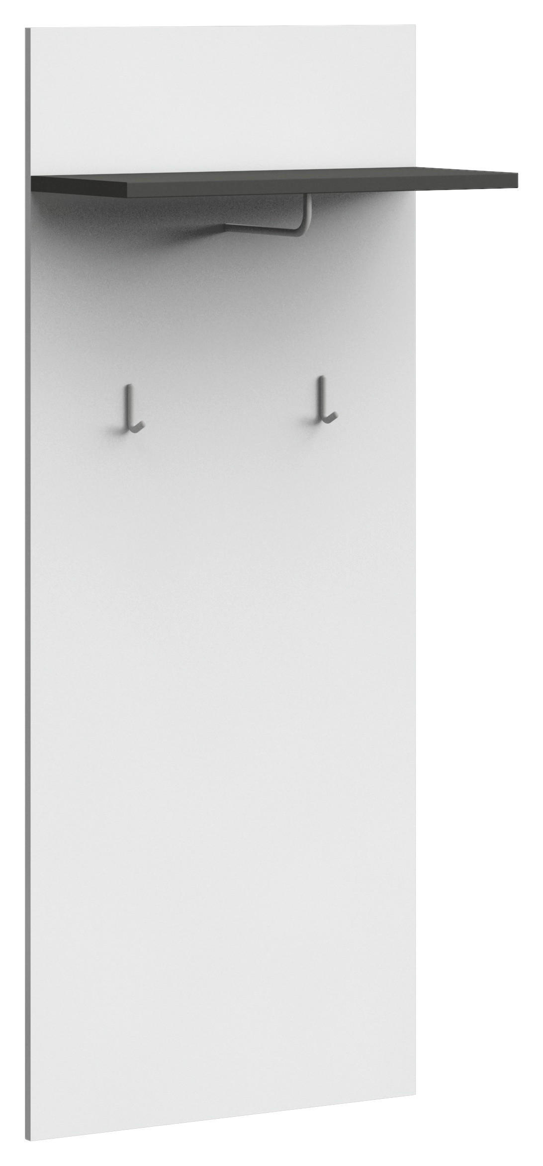 GARDEROBENPANEEL 65/157/29 cm  - Graphitfarben/Weiß, Basics, Holzwerkstoff (65/157/29cm) - Xora