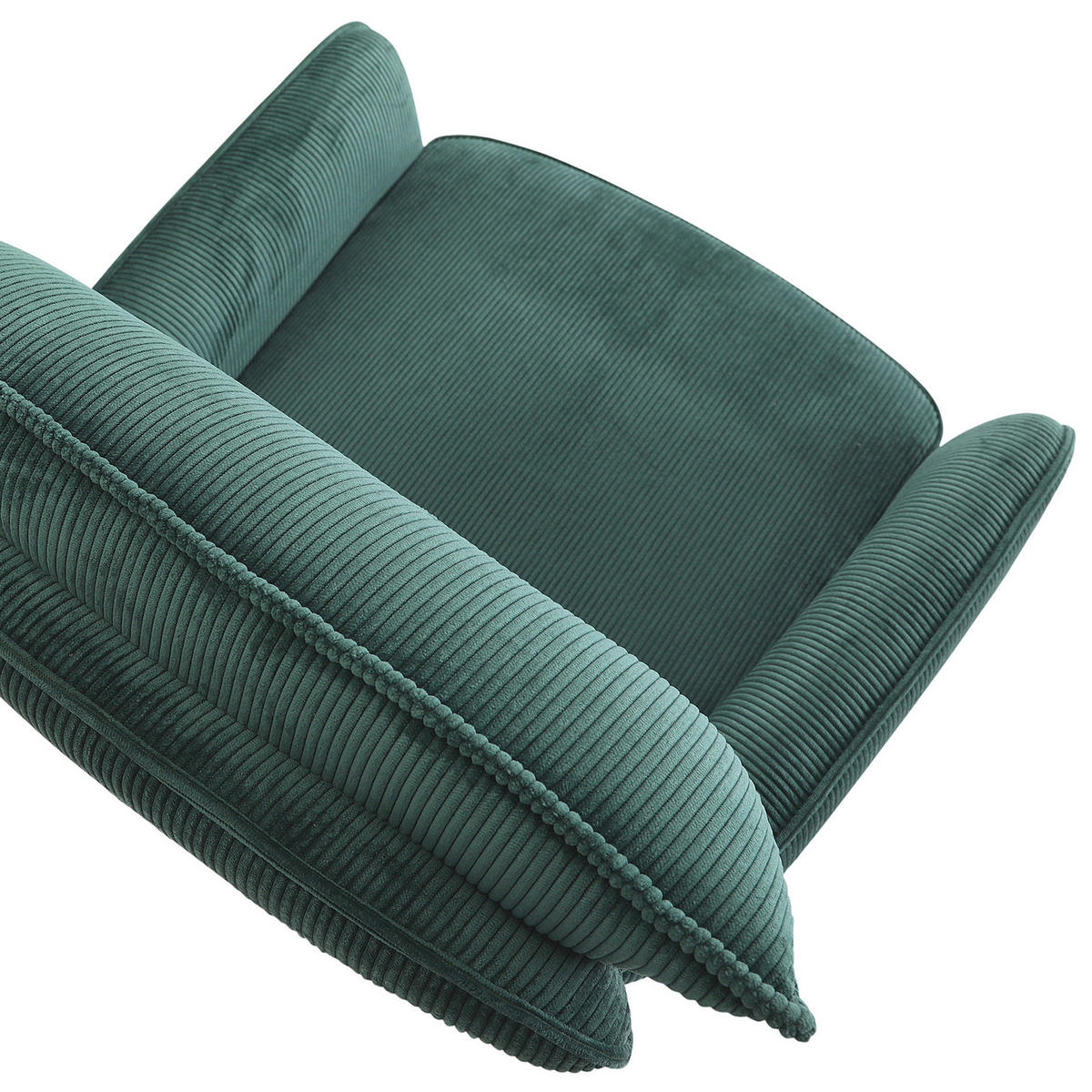 BARHOCKER Cord Grün Stoffauswahl, Sitzfläche 360° drehbar  - Schwarz/Grün, Design, Textil/Metall (54/98-120/58cm) - Novel