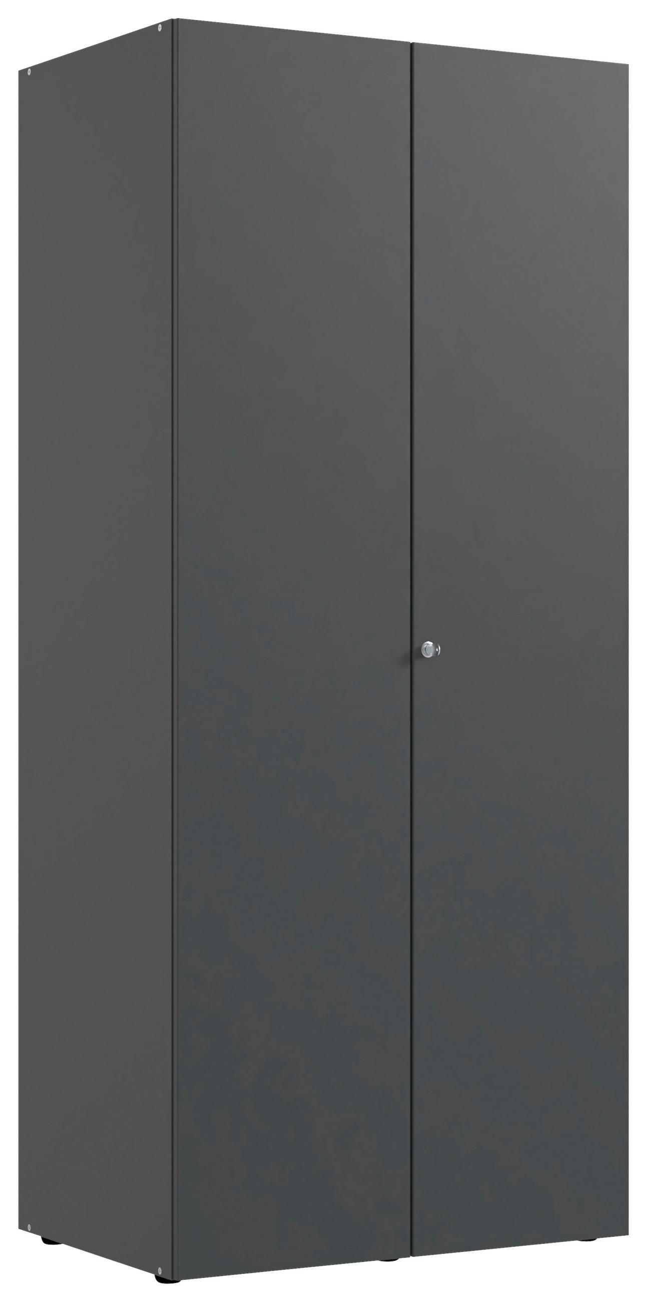 VEČNAMENSKA OMARA, barve grafita - barve aluminija/barve grafita, Konvencionalno, umetna masa/leseni material (80/185/54cm) - Xora