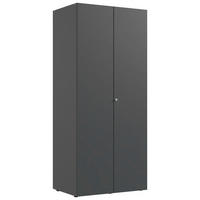 VEČNAMENSKA OMARA, barve grafita - barve aluminija/barve grafita, Konvencionalno, umetna masa/leseni material (80/185/54cm) - Xora