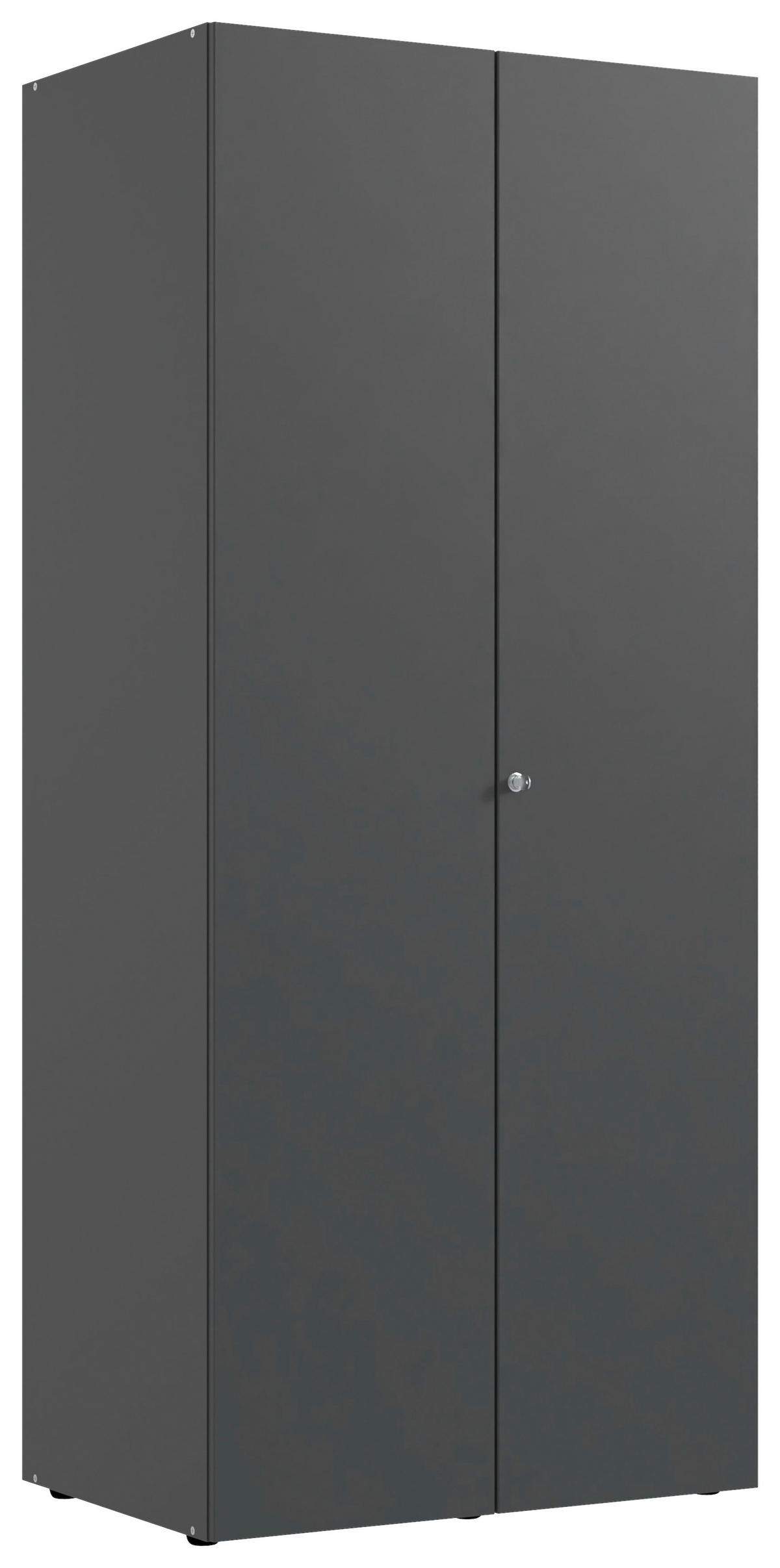 VEČNAMENSKA OMARA, barve grafita - barve aluminija/barve grafita, Konvencionalno, umetna masa/leseni material (80/185/54cm) - Xora
