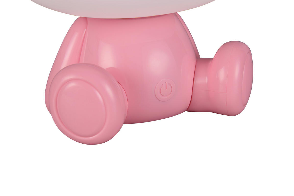 LED-TISCHLEUCHTE - Weiss/Pink, Lifestyle, Kunststoff (21/19/25,5cm)