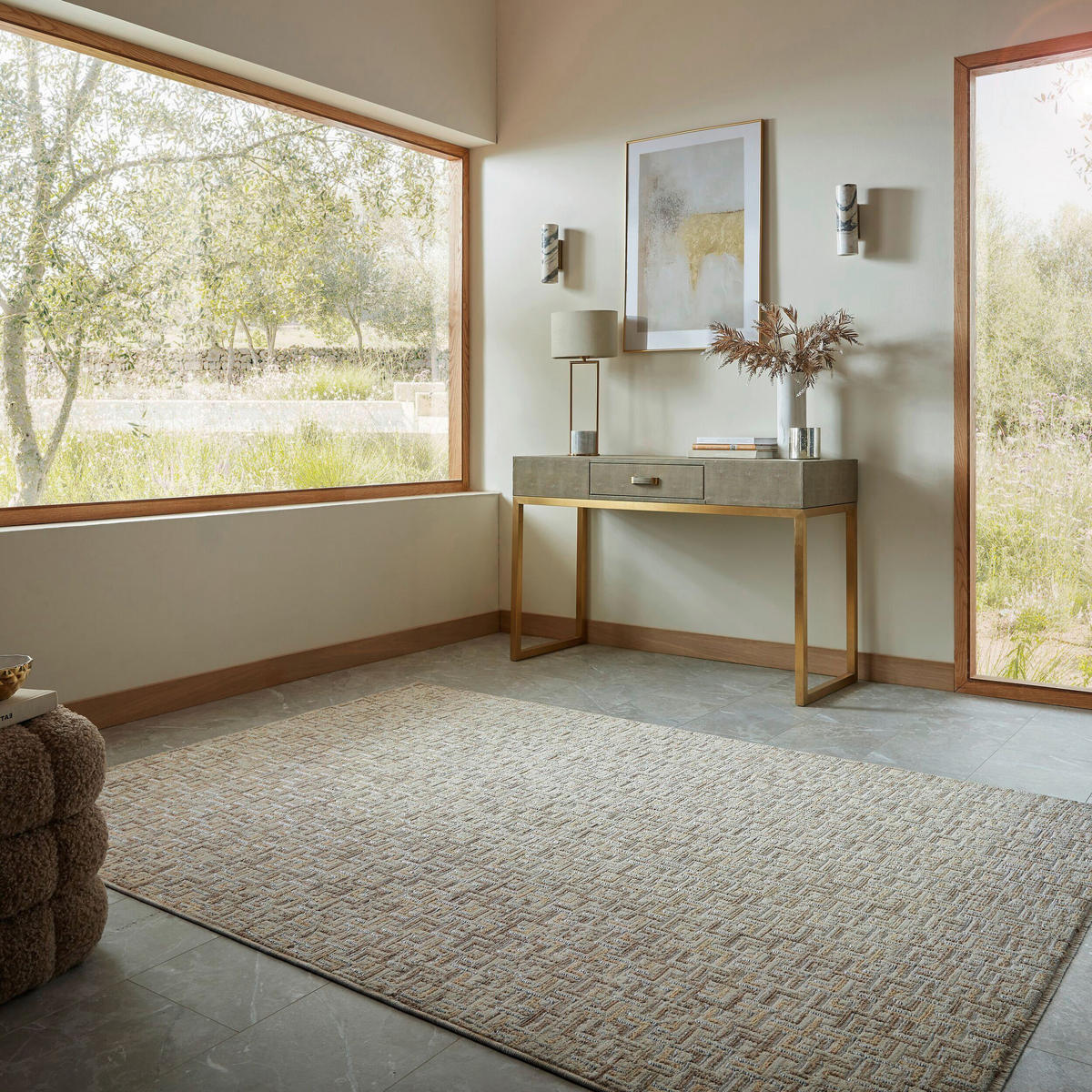 WEBTEPPICH  Wohnzimmer 160/230 cm Kado Beige rechteckig  - Beige, Basics, Kunststoff/Textil (160/230cm) - Flair Rugs