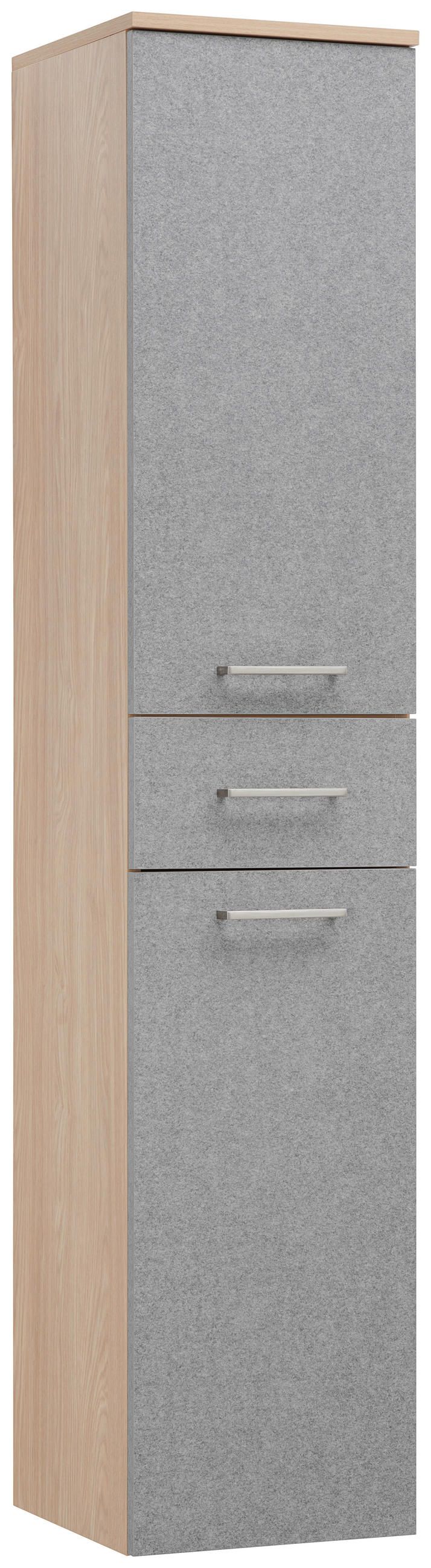 HOCHSCHRANK 32,7/159,1/35,3 cm  - Eichefarben/Grau, Basics, Holzwerkstoff/Metall (32,7/159,1/35,3cm) - Stylife