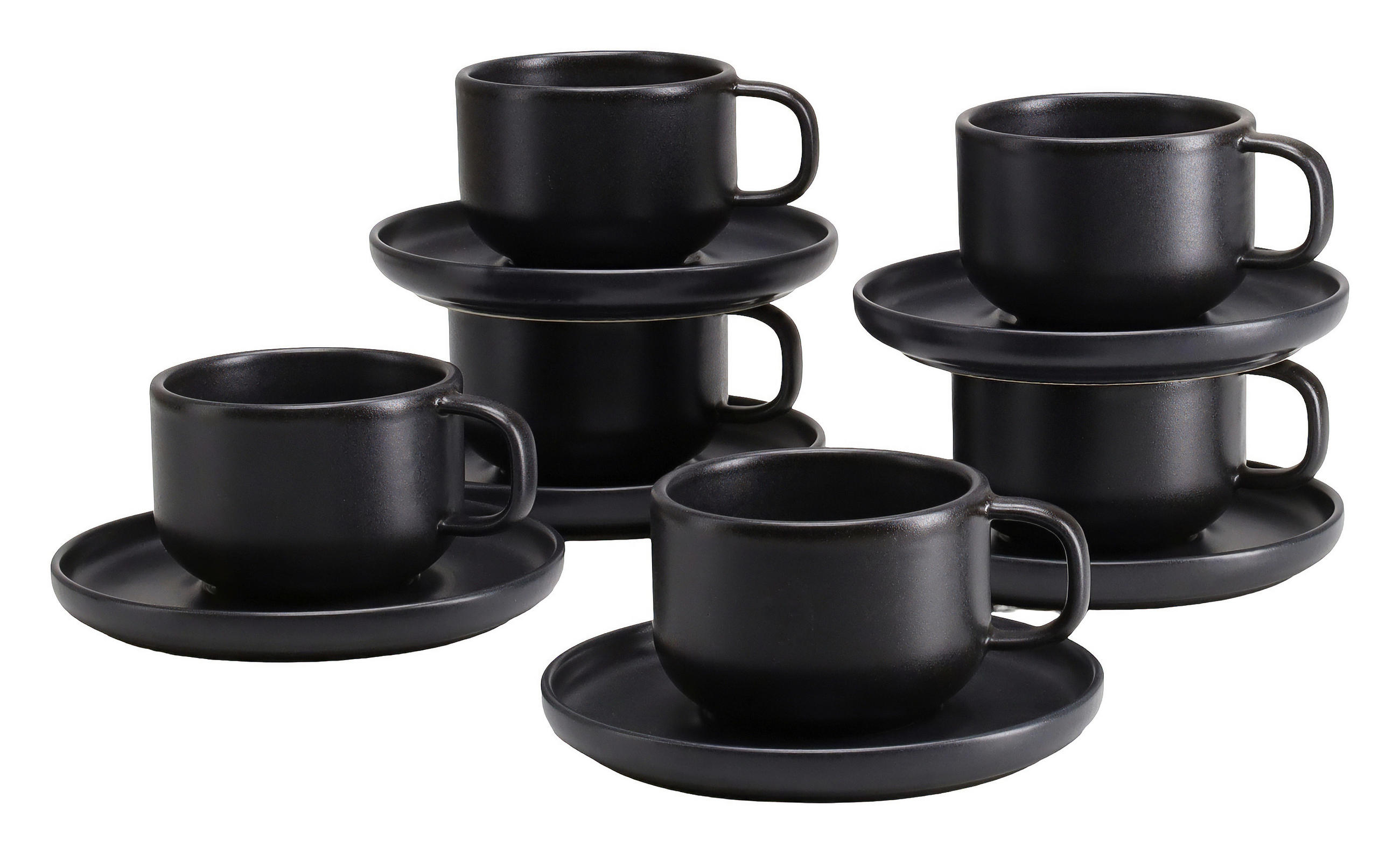 CSÉSZEKÉSZLET     - fekete, Basics, kerámia (240ml) - Creatable