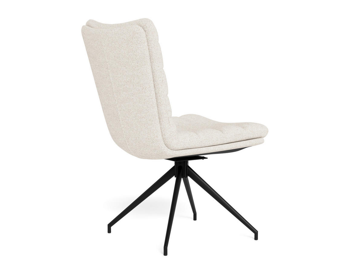 STUHL   Bouclé  - Creme/Schwarz, MODERN, Textil/Metall (50,5/96,5/65cm) - MID.YOU