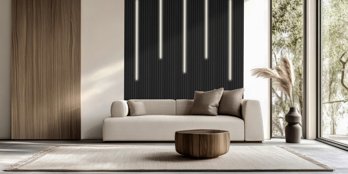 AKUSTIKPANEEL  - Schwarz, Basics, Kunststoff (20/240/1,8cm)