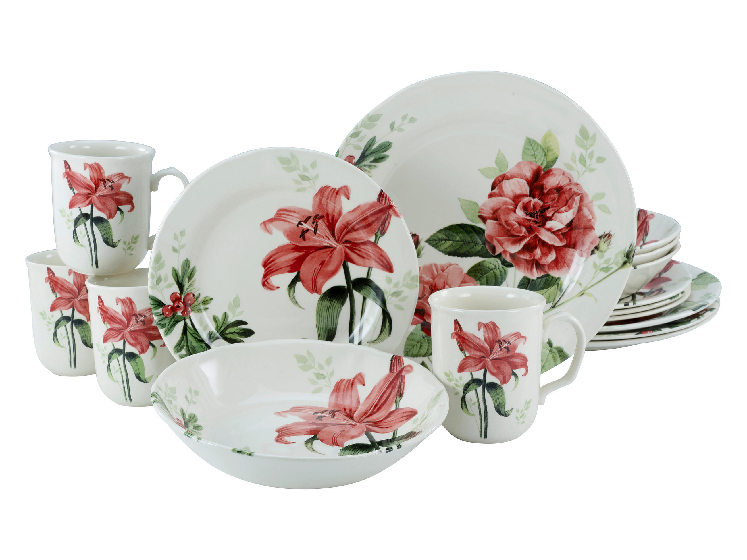 KOMBISERVICE Multicolor 16-teilig  - Multicolor, Keramik - Creatable