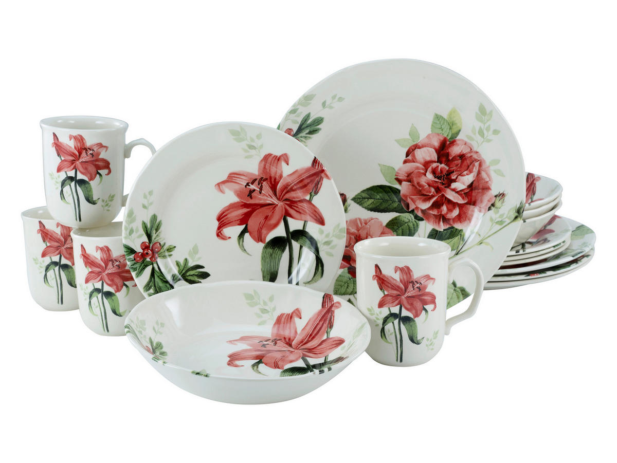 KOMPLETT SERVIS 16 delar  - multicolor, keramik - Creatable