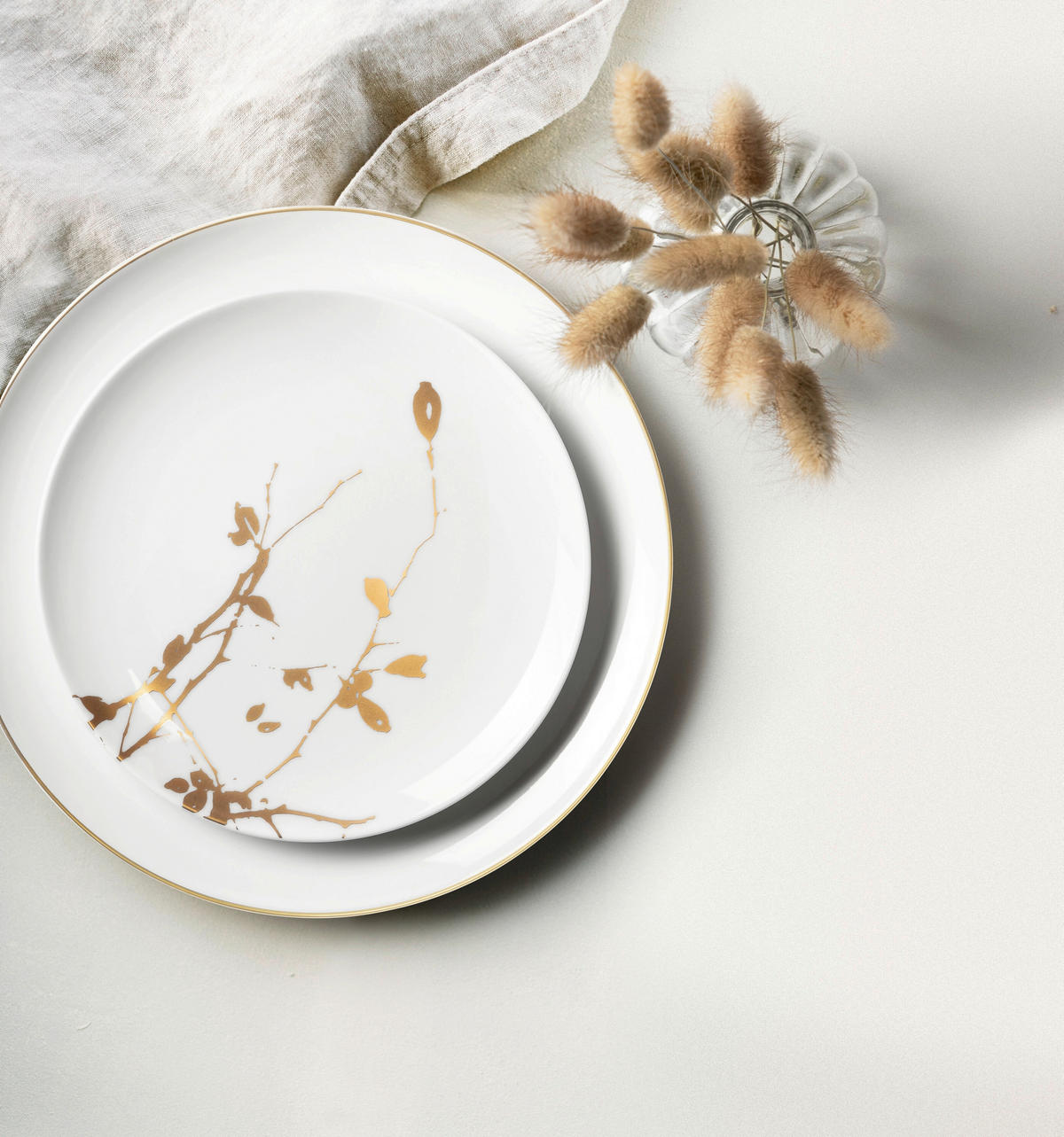 REGGELIZŐ TÁNYÉR 22,5 cm  - arany/fehér, Basics, kerámia (22,5cm) - Seltmann Weiden